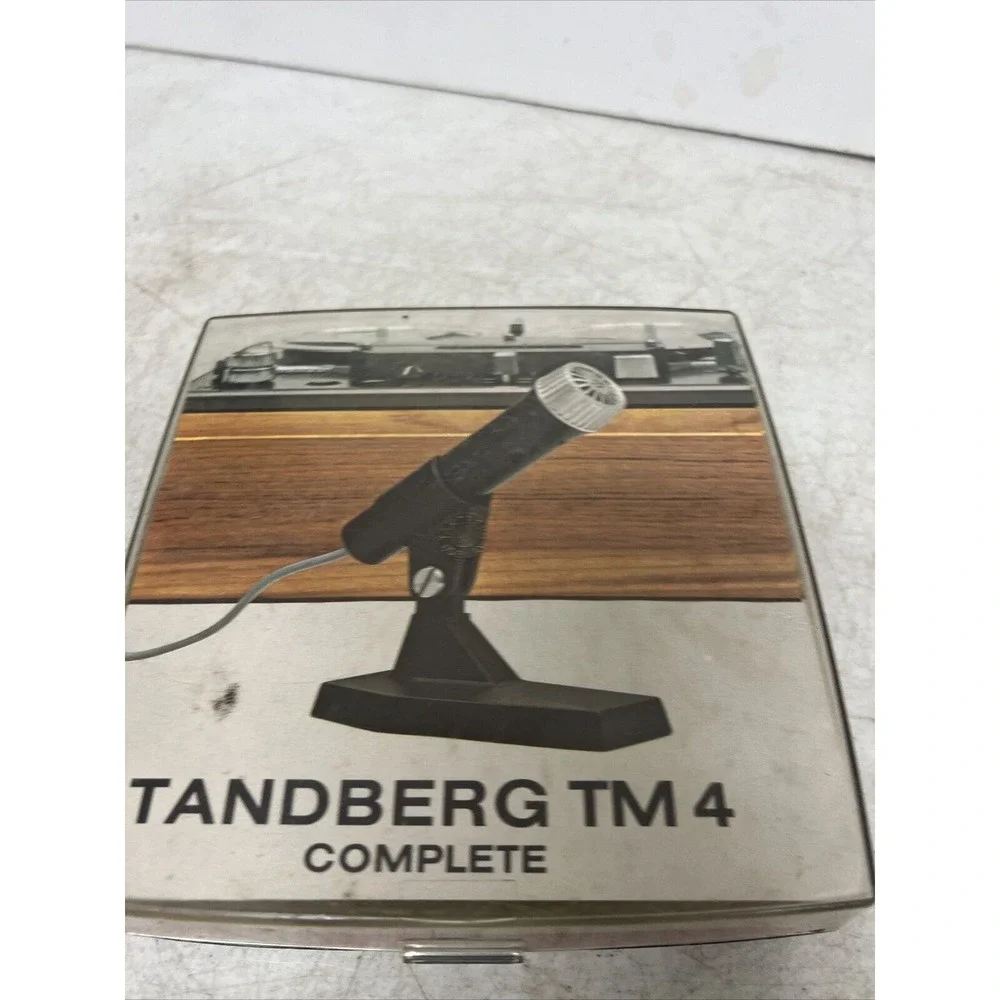 Tandberg TM-4 Complete Dynamic Microphone w/ Stand, Case